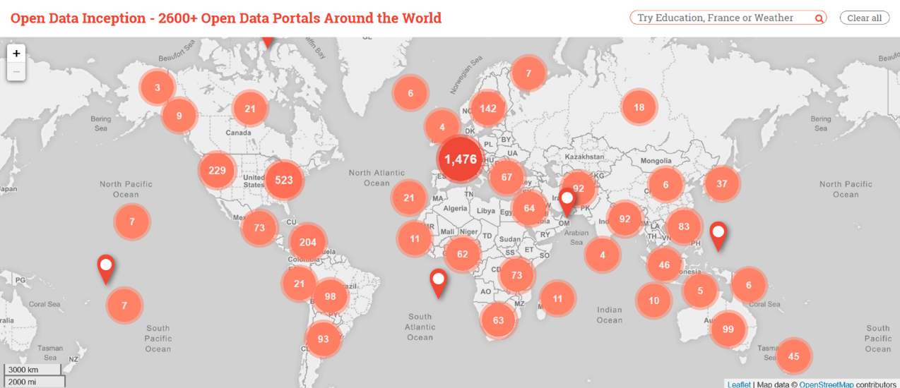 Despliegue de portales open data a nivel mundial 
